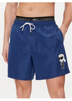 KARL LAGERFELD Szorty plażowe 235M2213 Granatowy Regular Fit ze sklepu MODIVO w kategorii Kąpielówki - zdjęcie 181122297