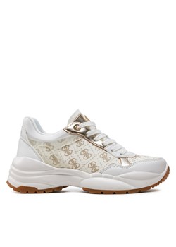 Guess Sneakersy Samra2 FLTSM2 FAL12 Biały ze sklepu MODIVO w kategorii Buty sportowe damskie - zdjęcie 181122416