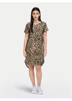 JDY Sukienka codzienna New Ivy 15298074 Brązowy Regular Fit ze sklepu MODIVO w kategorii Sukienki - zdjęcie 181122589