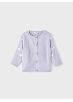NAME IT Kardigan 13212003 Fioletowy Regular Fit ze sklepu MODIVO w kategorii Bluzy i swetry - zdjęcie 181122719
