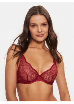 Hunkemöller Biustonosz z fiszbiną 206365 Bordowy ze sklepu MODIVO w kategorii Biustonosze - zdjęcie 181122855