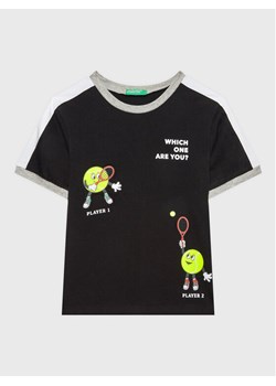 United Colors Of Benetton T-Shirt 3096G108L Czarny Regular Fit ze sklepu MODIVO w kategorii T-shirty chłopięce - zdjęcie 181122919