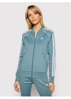 adidas Bluza Primeblue Sst Track GN2944 Zielony Regular Fit ze sklepu MODIVO w kategorii Bluzy damskie - zdjęcie 181122949