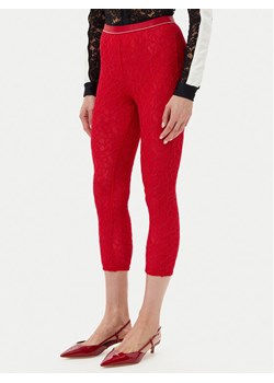 PINKO Spodnie materiałowe 105226 A2M5 Czerwony Slim Fit ze sklepu MODIVO w kategorii Spodnie damskie - zdjęcie 181122955