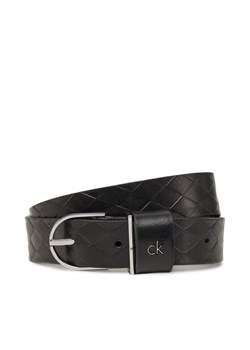 Calvin Klein Pasek Damski Ck Metal Round Buckle 2.5_Braid K60K613152 Czarny ze sklepu MODIVO w kategorii Paski damskie - zdjęcie 181122979