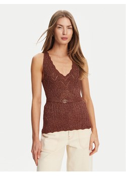 TWINSET Top 251TT3195 Brązowy Slim Fit ze sklepu MODIVO w kategorii Bluzki damskie - zdjęcie 181122996