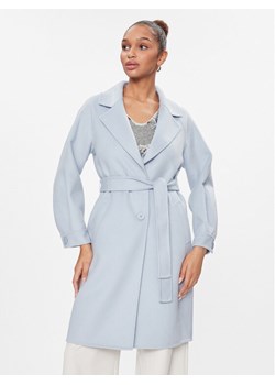TWINSET Płaszcz przejściowy 241TP2010 Błękitny Regular Fit ze sklepu MODIVO w kategorii Płaszcze damskie - zdjęcie 181123089