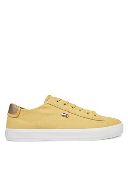 Tommy Hilfiger Tenisówki Vulc Canvas Lace Up Sneaker FW0FW08647 Żółty ze sklepu MODIVO w kategorii Trampki damskie - zdjęcie 181123308