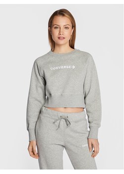 Converse Bluza Wordmark 10023716-A02 Szary Regular Fit ze sklepu MODIVO w kategorii Bluzy damskie - zdjęcie 181123319