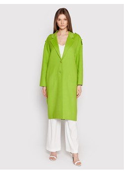 Patrizia Pepe Płaszcz wełniany 8O0029/A006-G532 Zielony Regular Fit ze sklepu MODIVO w kategorii Płaszcze damskie - zdjęcie 181123456