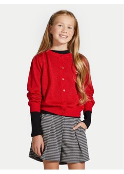 Coccodrillo Kardigan ZC4172201EJG Czerwony Regular Fit ze sklepu MODIVO w kategorii Swetry dziewczęce - zdjęcie 181123595