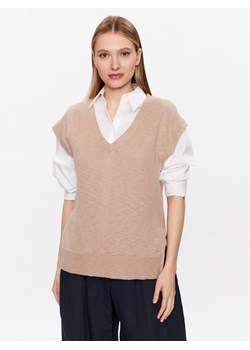 Gant Sweter 4805190 Beżowy Regular Fit ze sklepu MODIVO w kategorii Kamizelki damskie - zdjęcie 181123769