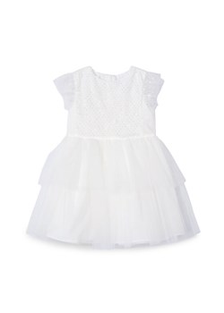Mayoral Sukienka elegancka 3914 Écru Regular Fit ze sklepu MODIVO w kategorii Sukienki dziewczęce - zdjęcie 181123909