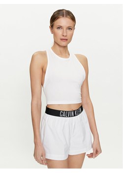Calvin Klein Swimwear Top KW0KW02481 Biały Slim Fit ze sklepu MODIVO w kategorii Bluzki damskie - zdjęcie 181124007