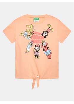 United Colors Of Benetton T-Shirt 3096G10B1 Różowy Regular Fit ze sklepu MODIVO w kategorii Bluzki dziewczęce - zdjęcie 181124039