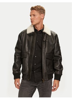 Hugo Kurtka skórzana Loran 50521030 Czarny Regular Fit - id: 0000304236105 - marki Hugo Boss - 181124128 Hugo Kurtka skórzana Loran 50521030 Czarny Regular Fit ze sklepu MODIVO w kategorii Kurtki męskie - zdjęcie 181124128