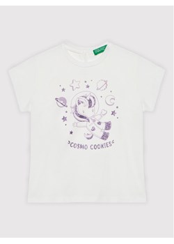 United Colors Of Benetton T-Shirt 3I1XG101X Biały Regular Fit ze sklepu MODIVO w kategorii Koszulki niemowlęce - zdjęcie 181124236