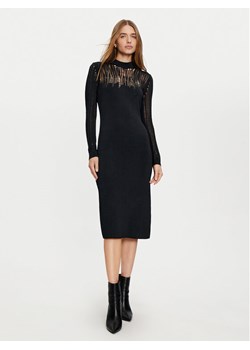 Sisley Sukienka dzianinowa 1MNPMV00S Czarny Slim Fit ze sklepu MODIVO w kategorii Sukienki - zdjęcie 181124349
