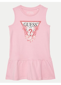 Guess Sukienka codzienna K4RK23 KA6W4 Różowy Regular Fit ze sklepu MODIVO w kategorii Sukienki dziewczęce - zdjęcie 181124477