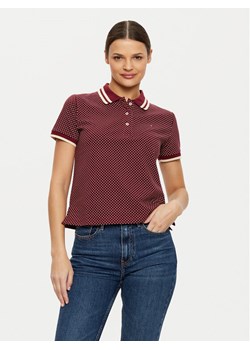 Tommy Hilfiger Polo WW0WW43928 Czerwony Slim Fit ze sklepu MODIVO w kategorii Bluzki damskie - zdjęcie 181124567
