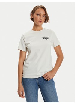 Wrangler T-Shirt Graphic 112356428 Biały Regular Fit ze sklepu MODIVO w kategorii Bluzki damskie - zdjęcie 181124615