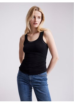 ICHI Top 20101231 Czarny Slim Fit ze sklepu MODIVO w kategorii Bluzki damskie - zdjęcie 181124626