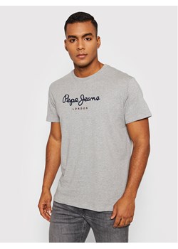 Pepe Jeans T-Shirt Eggo PM508208 Szary Regular Fit ze sklepu MODIVO w kategorii T-shirty męskie - zdjęcie 181124628