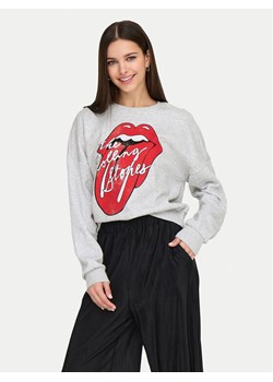 ONLY Bluza Rolling Stones 15345927 Szary Regular Fit ze sklepu MODIVO w kategorii Bluzy damskie - zdjęcie 181124788