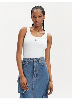 Hugo Top Datamia 50514489 Biały Slim Fit ze sklepu MODIVO w kategorii Bluzki damskie - zdjęcie 181124797