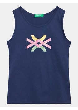 United Colors Of Benetton Top 3I1XCH012 Granatowy Regular Fit ze sklepu MODIVO w kategorii Bluzki dziewczęce - zdjęcie 181124999