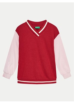 United Colors Of Benetton Bluza 32N4C400A Czerwony Regular Fit ze sklepu MODIVO w kategorii Bluzy dziewczęce - zdjęcie 181125035