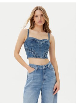 Guess Top W5GH86 D4H7C Niebieski Regular Fit ze sklepu MODIVO w kategorii Bluzki damskie - zdjęcie 181125108