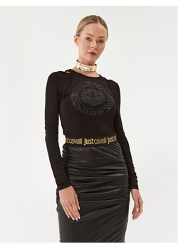 Just Cavalli Bluzka 75PAH6A1 Czarny Regular Fit - id: 0000303453435 - marki Just Cavalli - 181125236 Just Cavalli Bluzka 75PAH6A1 Czarny Regular Fit ze sklepu MODIVO w kategorii Bluzki damskie - zdjęcie 181125236