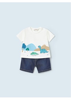 Mayoral Komplet t-shirt i szorty jeansowe 1268 Kolorowy Regular Fit ze sklepu MODIVO w kategorii Komplety niemowlęce - zdjęcie 181125599