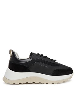 Calvin Klein Sneakersy Runner Lace Up Mesh Mix HW0HW02487 Czarny ze sklepu MODIVO w kategorii Buty sportowe damskie - zdjęcie 181125678
