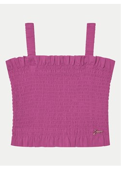Guess Top J5GH01 WG5S2 Różowy Regular Fit ze sklepu MODIVO w kategorii Bluzki dziewczęce - zdjęcie 181125716