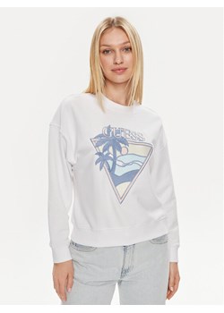 Guess Bluza W4GQ11 KBK32 Biały Relaxed Fit ze sklepu MODIVO w kategorii Bluzy damskie - zdjęcie 181125779