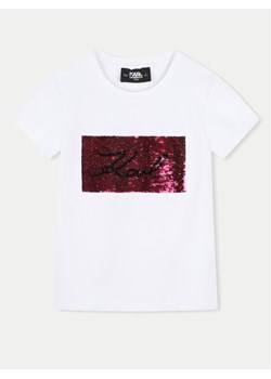Karl Lagerfeld Kids T-Shirt Z30210 D Biały Regular Fit ze sklepu MODIVO w kategorii T-shirty chłopięce - zdjęcie 181125948