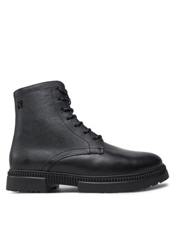 Tommy Hilfiger Kozaki Comfort Tl Texture Lth Boot FM0FM05182 Czarny ze sklepu MODIVO w kategorii Buty zimowe męskie - zdjęcie 181126126