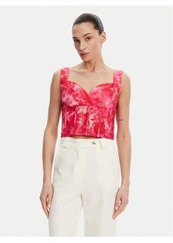 Fracomina Top FR25ST2024W775U6 Różowy Slim Fit ze sklepu MODIVO w kategorii Bluzki damskie - zdjęcie 181126215