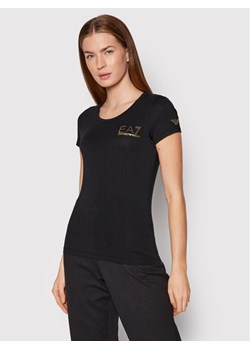 EA7 Emporio Armani T-Shirt 8NTT65 TJDQZ 1200 Czarny Slim Fit ze sklepu MODIVO w kategorii Bluzki damskie - zdjęcie 181126335
