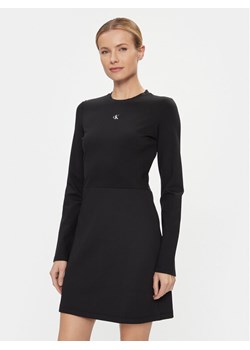 Calvin Klein Jeans Sukienka codzienna Milano Spacer Mix Outfit Dress J20J222528 Czarny Regular Fit ze sklepu MODIVO w kategorii Sukienki - zdjęcie 181126365