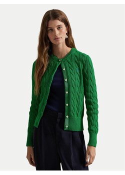 Polo Ralph Lauren Kardigan 211891643020 Zielony Regular Fit ze sklepu MODIVO w kategorii Swetry damskie - zdjęcie 181126496
