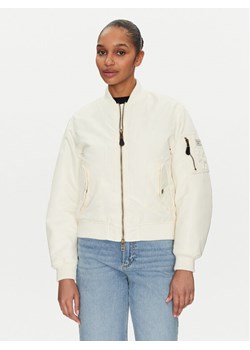 Guess Jeans Kurtka bomber W5RL81 WHAA2 Écru Regular Fit ze sklepu MODIVO w kategorii Kurtki damskie - zdjęcie 181126656
