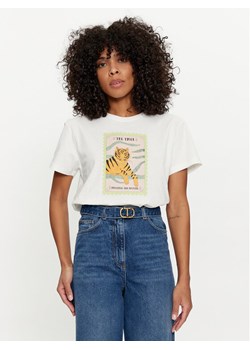 TWINSET T-Shirt 241TT2412 Biały Regular Fit ze sklepu MODIVO w kategorii Bluzki damskie - zdjęcie 181126746