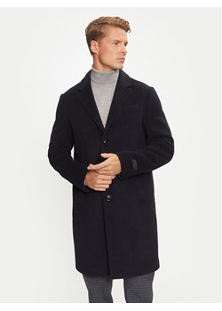 Liu Jo Płaszcz wełniany QXX009 T2583 Granatowy Regular Fit ze sklepu MODIVO w kategorii Płaszcze męskie - zdjęcie 181126977