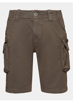 Alpha Industries Szorty materiałowe Crew 176203 Szary Slim Fit ze sklepu MODIVO w kategorii Spodenki męskie - zdjęcie 181127086