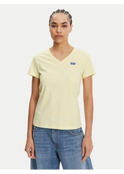 HUGO T-Shirt Classic 50513667 Żółty Slim Fit ze sklepu MODIVO w kategorii Bluzki damskie - zdjęcie 181127305
