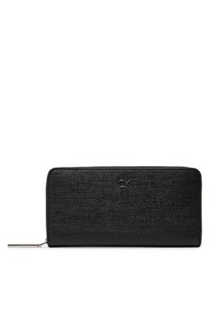 Calvin Klein Duży Portfel Damski Ck Daily Large Zip Around_Tex K60K612960 Czarny ze sklepu MODIVO w kategorii Portfele damskie - zdjęcie 181127395