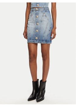 Balmain Spódnica jeansowa DF1LBA22DE53 Niebieski Slim Fit ze sklepu MODIVO w kategorii Spódnice - zdjęcie 181127438